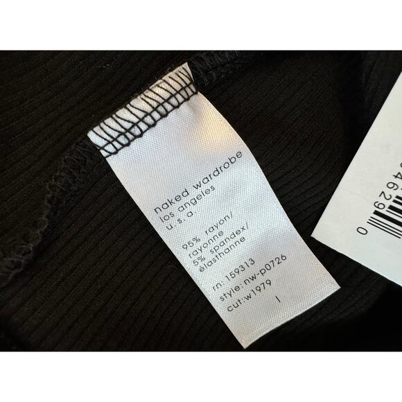 New ~ NAKED WARDROBE ~ The Oh So Tight Ribbed Legging Size L - Picture 7 of 10
